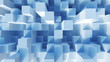 Illustration: Abstract image of cubes background in blue toned Abstract image of cubes background in blue toned