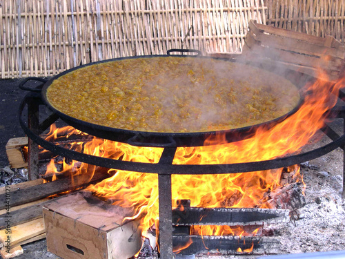 Photo: Gigantic Dish of Paella in Nerja on the Costa del Sol Spain Gigantic Dish of Paella in Nerja on the Costa del Sol Spain