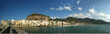 panoramic view of the Cefalu waterfront.  Sicily, Italy
