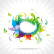 Vektor: Abstract Background of colorful floral frame. Abstract Background of colorful floral frame.