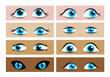 comicaugen hellblau