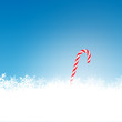 Weihnachten, Hintergrund, Zuckerstange, Eiskristall, Blau, Deko