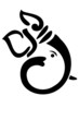 black & white ganesha