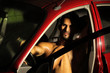 Hunk in car