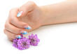 Nail art and flower
