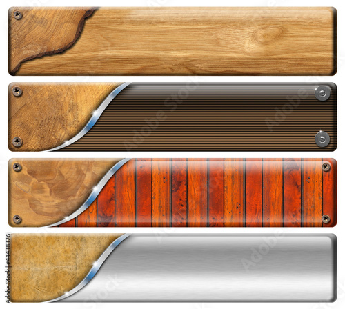 Illustration: Four Horizontal Vintage and Modern Headers Four Horizontal Vintage and Modern Headers