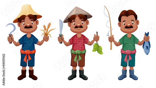Vector: Cartoon farmer Cartoon farmer