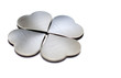coeur en acier trèfle quatre feuille bonheur
