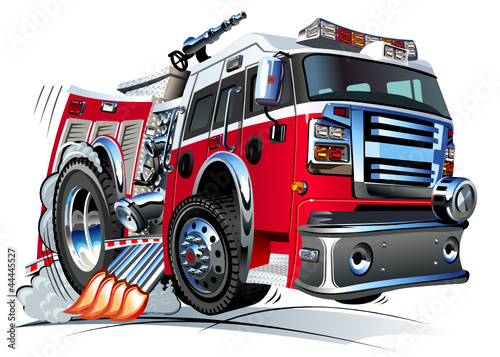 Vector: Vector cartoon fire truck Vector cartoon fire truck