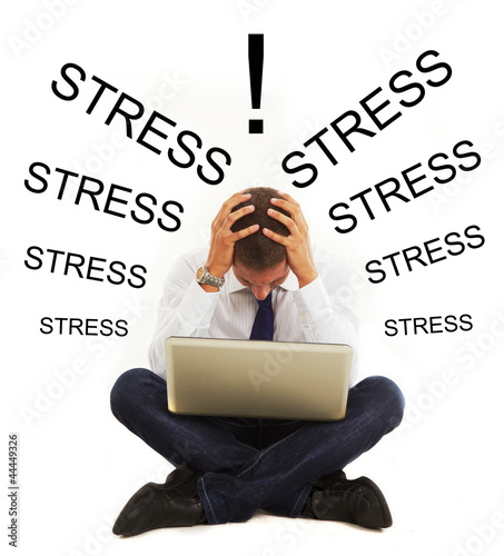 Photo: Stressed businessman with headache Stressed businessman with headache