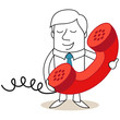 Geschäftsmann, Telefonieren, Telefonhörer