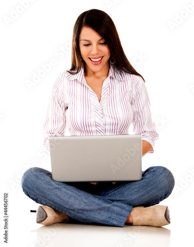 Photo: Woman with a laptop Woman with a laptop