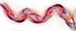 Abstract red fractal waves on white background