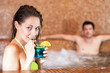 Couple relaxing in a spa
