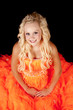 orange dress look up