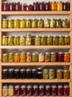 Shelves of canned goods