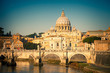 Tiber and St. Peter's cathedral, Rome