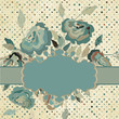 Vintage border set with rose. EPS 8