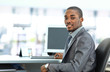 Portrait of a happy African American entrepreneur