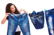 Photo: Hanging up denim clothes Hanging up denim clothes