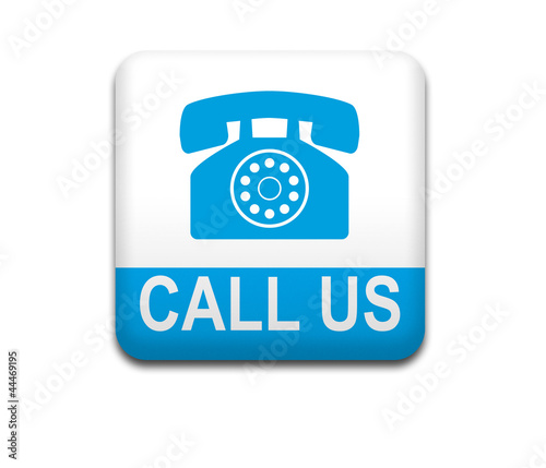 Illustration: Boton cuadrado blanco CALL US Boton cuadrado blanco CALL US