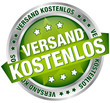Button Banner "Versand kostenlos" grün/silber