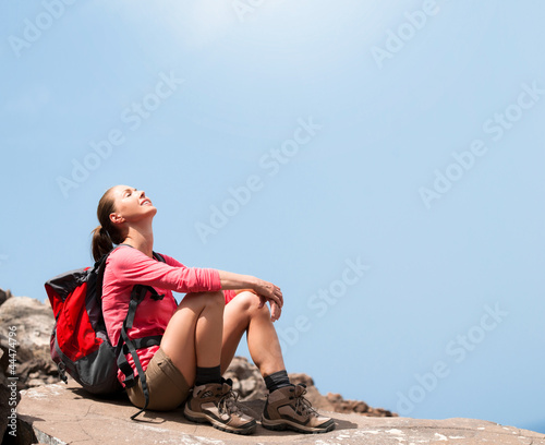 Photo: Frau am Gipfel Frau am Gipfel