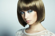 Portrait of beautiful sensual woman with elegant hairstyle