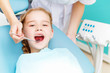 Little girl visiting dentist