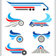 Abstract Transport Symbols and Icons