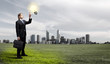 Photo: Businessman and cityscape Businessman and cityscape