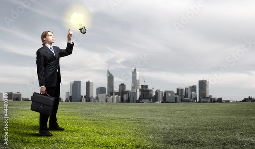 Photo: Businessman and cityscape Businessman and cityscape