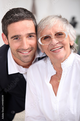 Photo: Grandmother with son Grandmother with son