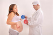 Pregnant woman tries to guess the sex of a child