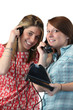 Teens with old phone