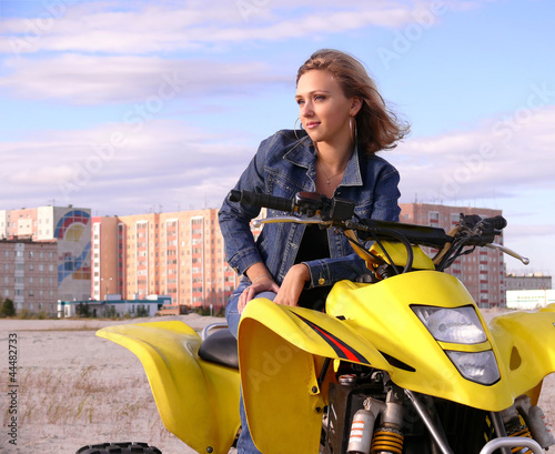 Photo: Dyakova Helen on quadrocycle. Dyakova Helen on quadrocycle.
