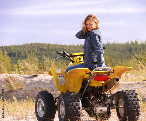 Photo: Dyakova Helen on quadrocycle. Dyakova Helen on quadrocycle.