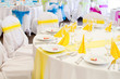detail of a wedding dinner setting