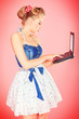 Photo: blonde with laptop blonde with laptop