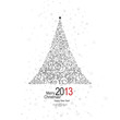 Christmas & New Year. Vector greeting card