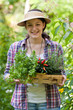 Junge Frau im Garten, young woman in a garden