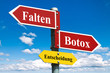 Wegweiser Falten / Botox
