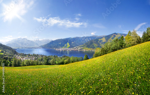 Photo: Panorama view over Zell am See, Austria Panorama view over Zell am See, Austria