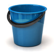 Blue bucket isolated on white background