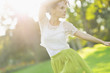 Photo: Girl dancing in park Girl dancing in park