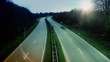 Traffic time lapse at sunset