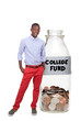 Photo: Boy Holding Her College Fund Boy Holding Her College Fund