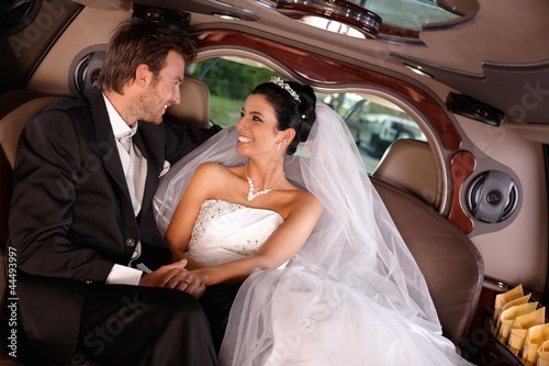 Photo: Happy couple on wedding-day Happy couple on wedding-day