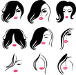 Vector: Set of hair styling Set of hair styling