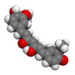Curcumin (turmeric spice flavor) molecule, chemical structure